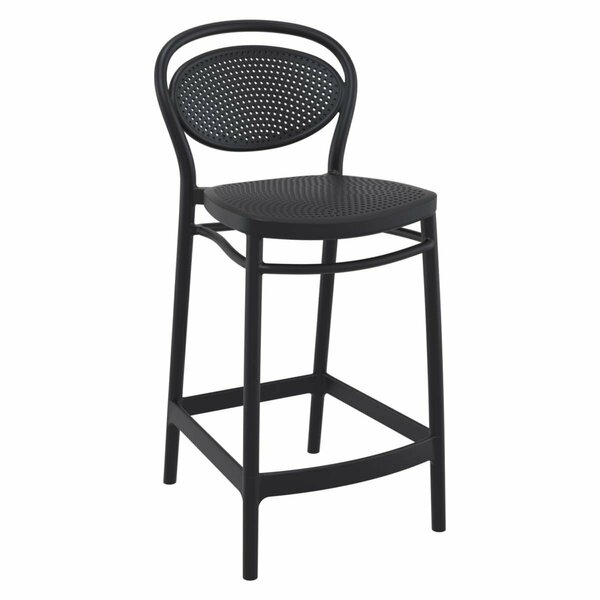 Facelift First 25.6 in. Marcel Counter Stool  Black FA2843627